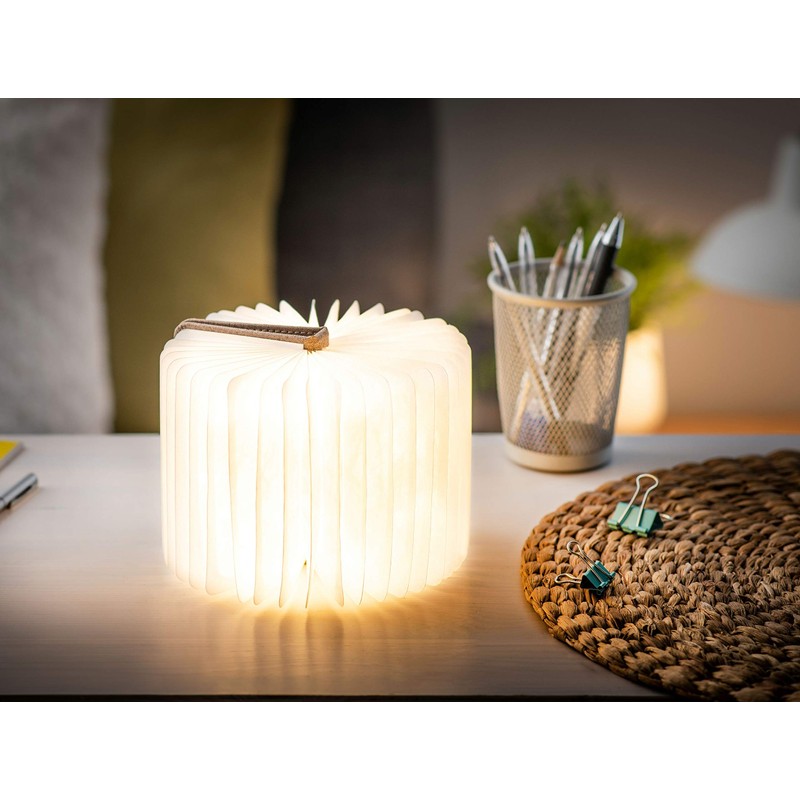 Gingko Smart Booklight- Linen Mini Coffee Brown