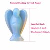 YATOJUZI 2''Opal Angel Decor Crystal Natural Stones Polished Hand-Carved Big