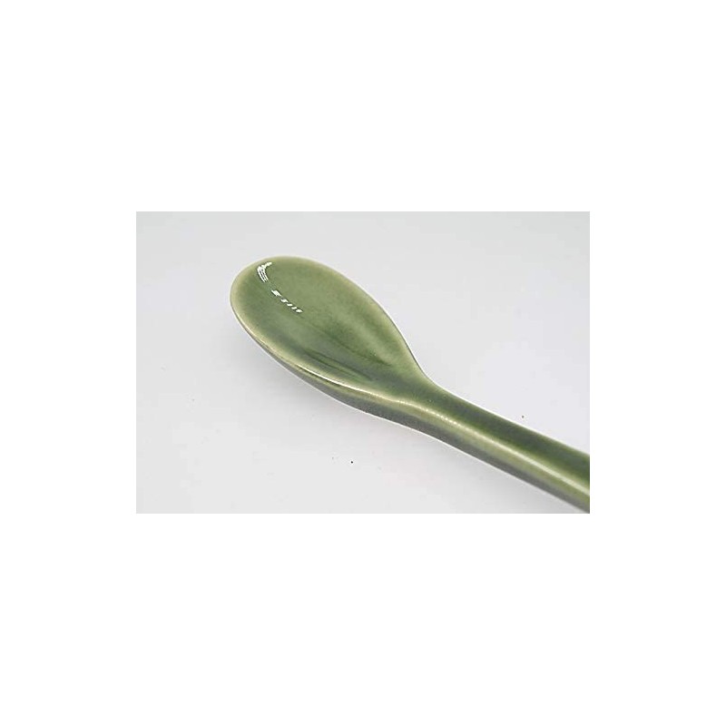 Ceramic Stirrers Spoons Olive Green Set of 5