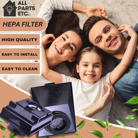 ALL PARTS ETC. HEPA Vacuum Filter Compatible with Rainbow E2 Series Part R12179 & R12647B & MODELS R-10520, E2 BLACK, E2 SILVER, E2 Attachment, Washable and Reusable