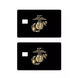 2 Premium Print U.S. MARINES Debit/Credit Card Small Chips Skin Stickers
