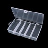 Newbested 4 Pack 5 Grid Clear Plastic Fishing Tackle Bait