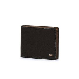 Daks (신세계센텀점)DBWA4F702BK SOFT TWOTONE 블랙 브라운 컬러 콤비 DAKS 로고 슬림 반지갑 (DBW Centum City) DBWA4F702BK SOFT TWOTONE Black Brown Color Combination DAKS Logo Slim Wallet