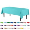 4-Pack Aqua Blue Plastic Table Cloth - 54In. x 108In.