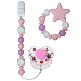 Juego de pulsera de clip para chupete con chupete magnético, accesorios de juguete