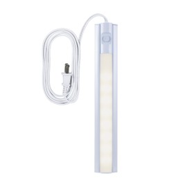 Enbrighten 10 Inch LED Premium Under Cabinet Light Fixture, Plug-In, Bright White 3000K, 275 Lumens, Plastic Housing, On/Off Switch, Perfect for Kitchen, Home Office, Garage, Workbench & more, 26534
