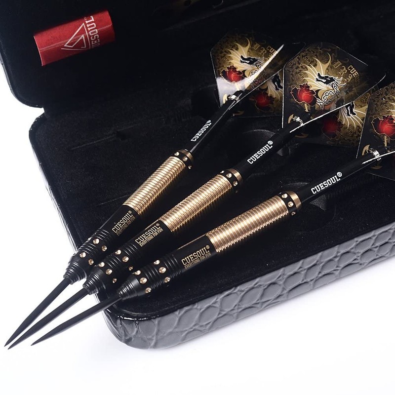 CUESOUL Dragon Deluxe Brass Steel Tip Darts Pack,21 Grams F2305-L