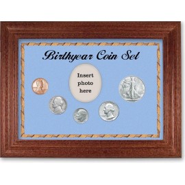 SpecialYearGifts.com Framed Birth Year Coin Gift Set For Boys, 1946 - Cherry