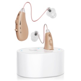 Hearing Aids for Seniors & Adults (Not Amplifiers), Rechargeable Digital OTC Hearing Aids with 16-Channel Superior Sound Quality, 4 Adjustable Modes, Charging Case with Drying Function