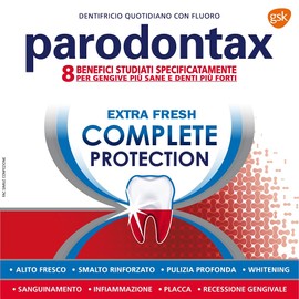 Parodontax Complete Protection Extra Fresh Toothpaste with 8 Benefits to Reduce Blood and Maintain Strong Teeth - Pack of 4 x 75ml