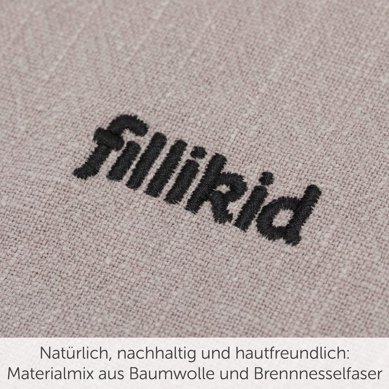 Fillikid Babytrage Natural - Kindertrage aus Baumwolle und Brennesselfaser Stoff,