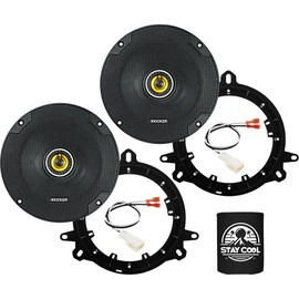 KICKER Speakers 6.5 inch for Subaru Impreza 2017-2020 Upgrade Kit - Pair of CS Series with Adapters and Harness, Coaxial 6 1/2 Car Audio Rear Door Speaker CSC654, 46CSC654