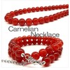 【SION】天然石 ネックレス カーネリアン 赤瑪瑙 約6mm