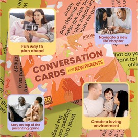Prompta 400 Conversation Cards for New Parents – Fun Questions to Connect and Talk About Parenting Essentials – Gift for First-Time Mom & Dad – 2.5" x 1.75" Sized Cards – Expecting Couples