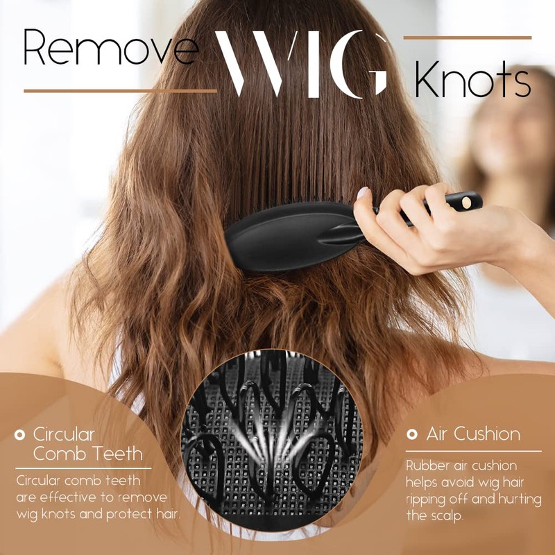 Dreamlover Pack of 2 hair brushes without pulling, wig comb