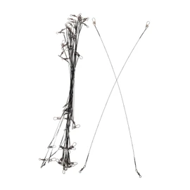 BESPORTBLE 30pcs Steel Wire Fishing Leaders Kit Double Connector Biteresistant Versatile for Outdoor Sports and Industrial Applications