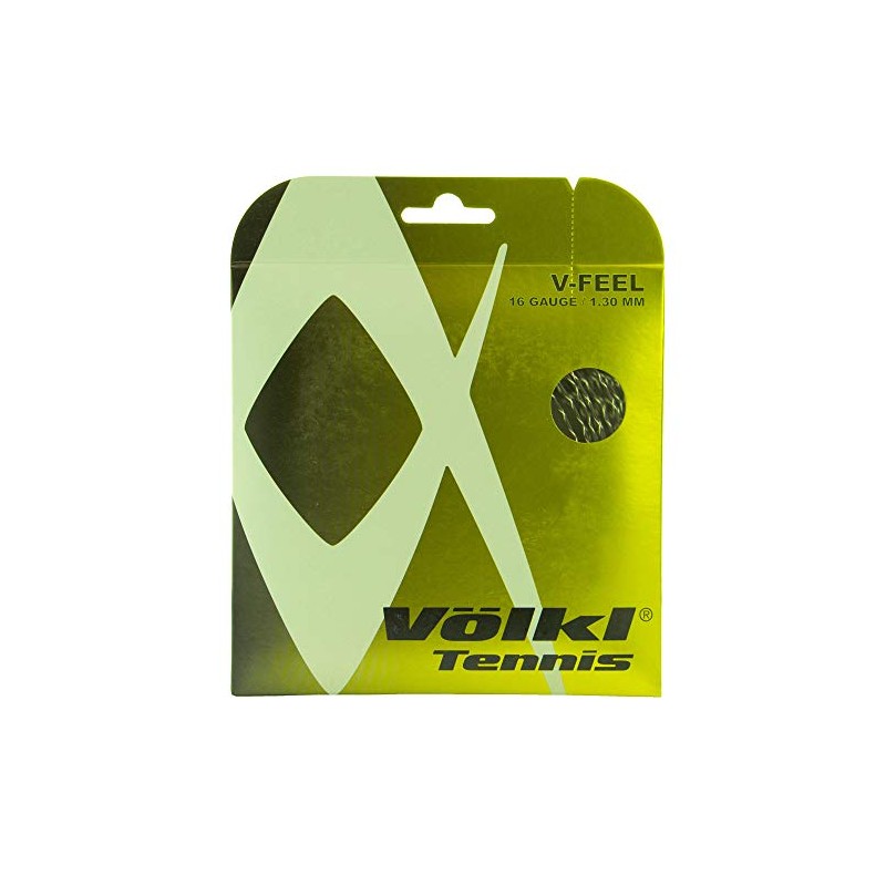 Volkl v-feel – Cuerda para raqueta de tenis, Negro/Plateado