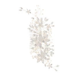 OHPHCALL Rhinestone Hair Comb Clip for Girls Bridal Headpiece Flower Hair Accessory Wedding Hairpin Womens Headpiece