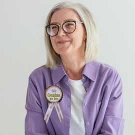 Grandma to be Pin Princess Baby Shower Pin Grandma to wear at Baby Shower, Pink & Gold, It's a Girl, Baby Sprinkle