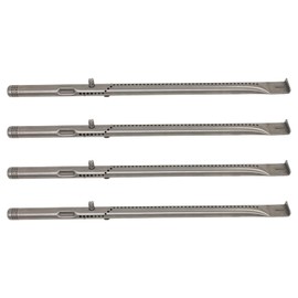 UpStart Components 4-Pack BBQ Gas Grill Tube Burner Replacement Parts for Charbroil 463675016 - Compatible Barbeque Stainless Steel Pipe Burners