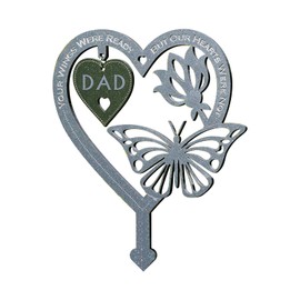 YIJOY 1pcs Garden Memorial Plaque Weatherproof Butterfly Ornament Your Wing Were Ready, But Our Heart Were Not For Mom, Dad, Best Friend, Husband, Memorial Gift
