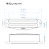 FLEOR Ceramic Hot Rail Single Coil Size Humbucker Pickups Set
