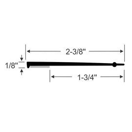 Steele Rubber Products - 90-3571-265-2-3/8" Flat Blade Wiper with Peel-N-Stick - 30 ft Strip