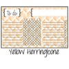 Chore Chart Herringbone Yellow Wall Cling