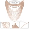 Sparkling Crystal Long Layered Necklace for Women Tassel Long Chain