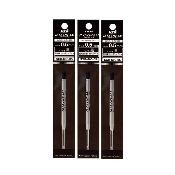 三菱鉛筆 Ballpoint Pen, Ink Pen Refill jettosutori-mupuraimu 0.5 Solid Black