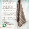 LeStoff Hammam Towel - 100% Organic Cotton, 95 x 180