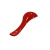 Xmomx 6 pcs Red Soup Spoon Round-Bottom Asia Porcelain Ceramic