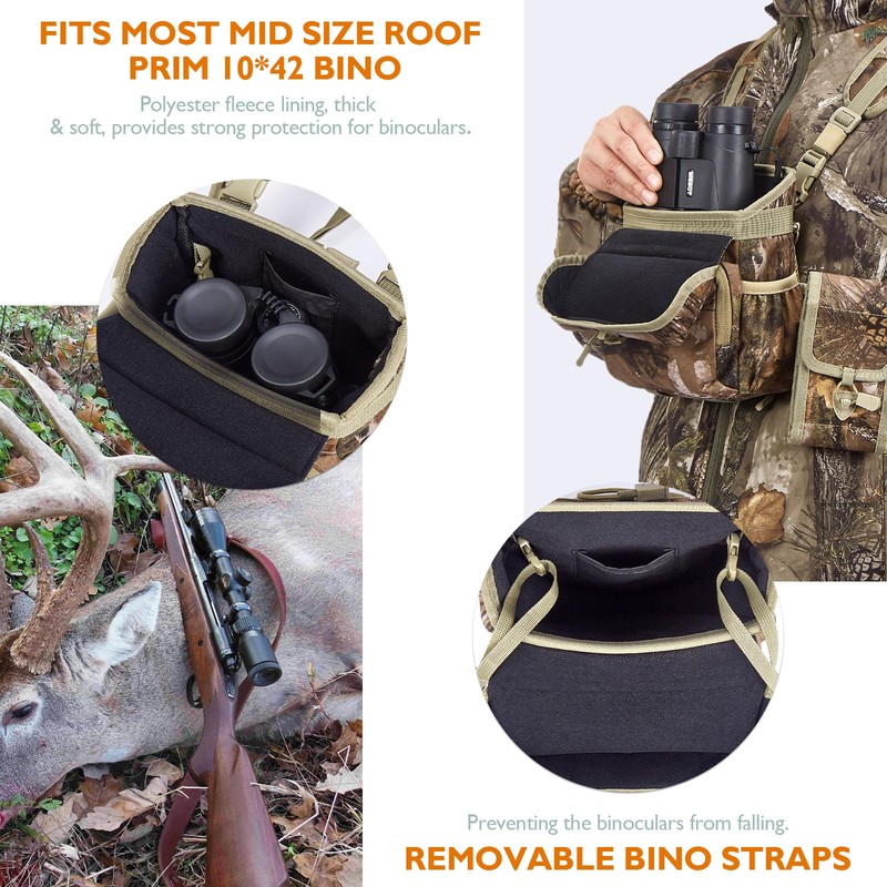NewView Binocular Harness Chest Pack with Removable Rangefinder Pocket, Adjustable