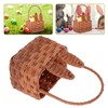 ABOOFAN Easter Basket with Handle Bunny Easter Woven Basket Picnic