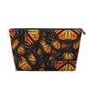 DITXIT Orange Monarch Butterflies Cosmetic Bag Travel Makeup Bag Organizer