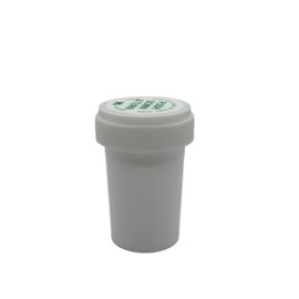 White Plastic Vials with Child-Resistant Caps, 20 Dram - 3 Pack