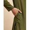 SKAVIJ Men's Tunic Cotton Kurta Pajama Indian Yoga Casual Dress