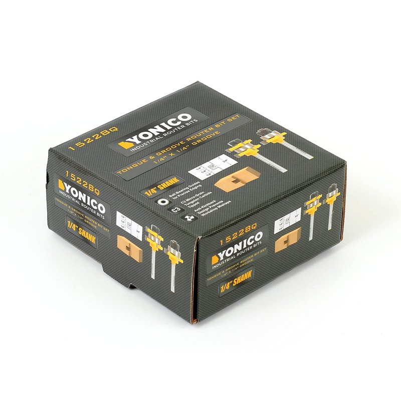 YONICO Router Bits Tongue & Groove Set 3/4-Inch 2 Bit