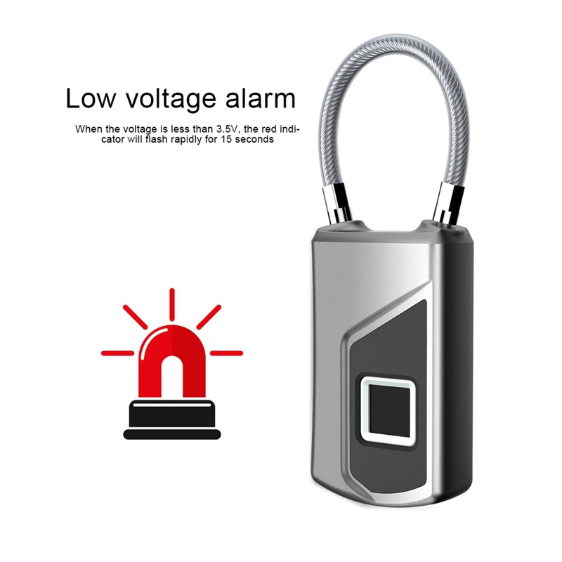 Smart Fingerprint Recogonizer Padlock Semiconductor Fingerprint Induction Lock