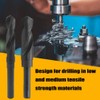 Telituny 1/2 Inch HSS Twist Drill, Drill Diameter Reduced Shank