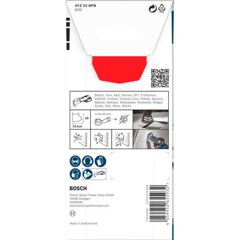 Bosch 1x PRO Multi Material AYZ 53 BPB Multitool Blade