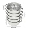 Xuthusman 26cm 5 Tier Stainless Steel Food Steamer Meat Vegetable