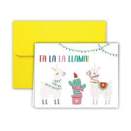 Paper Frenzy Fa La Llama Christmas Cards and Envelopes - 25 pack