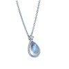 DDMX Necklace and Pendant Moonstone Necklace Sterling Silver Clavicle Chain