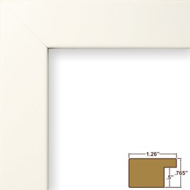 Craig Frames 26267 8.5 by 11-Inch Picture Frame, Smooth Wrap Finish, 1.26-Inch Wide, White Satin