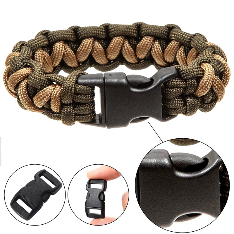 Vin beauty 100 Pack 3/8 Inch Paracord Bracelet Clips Curve