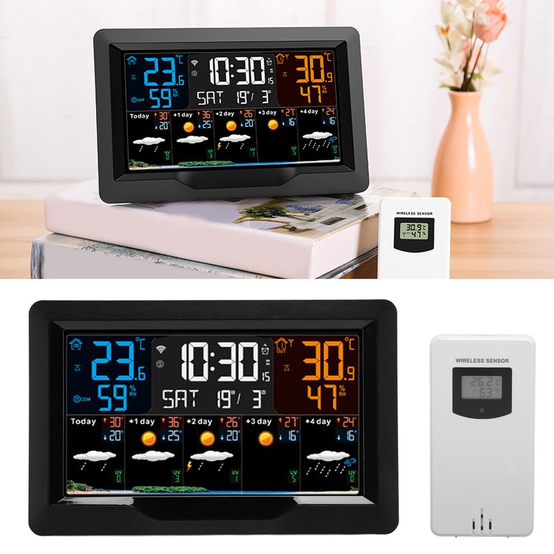 Smart Weather Clock WiFi Wireless Digital Weather Clock for Temperature