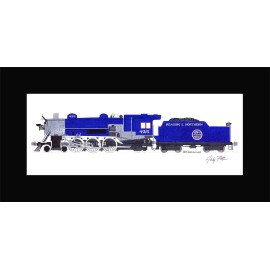 Reading & Northern 4-6-2 #425 10"x17" print in 10"x20" Mat Andy Fletcher signed