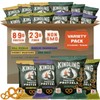 Kindling Protein Pretzels Variety Pack - Sea Salt (3), Dill