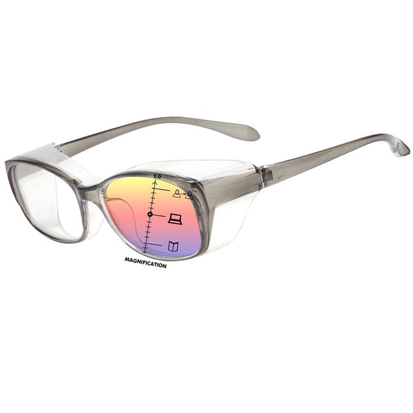 Dollger Safety Glasses with Readers 1.5 2.0 1.0 Progressive Multifocus